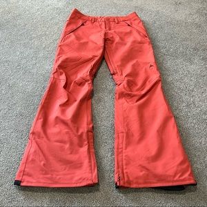 Burton Women’s Snow Pants Small Snowboarding Skiing Orange Living Lining Sport